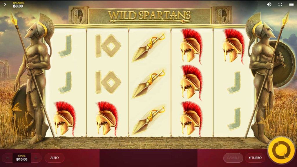 หน้าหลักการเล่น เกมสล็อต Wild Spartans