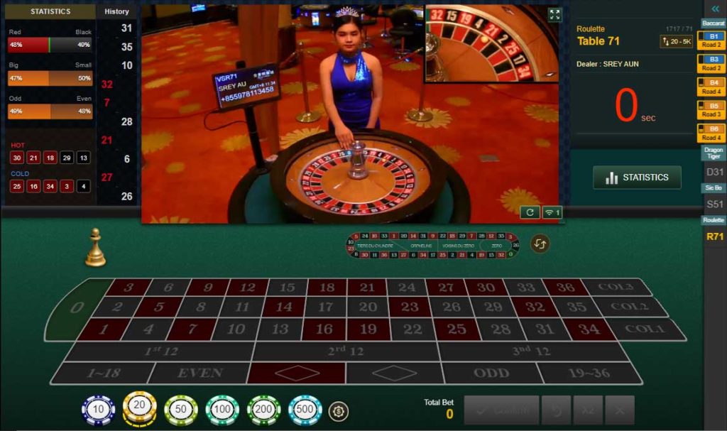 Roulette รูเล็ต Venus Casino คาสิโนออนไลน์ คาสิโนสด วีนัสคาสิโน